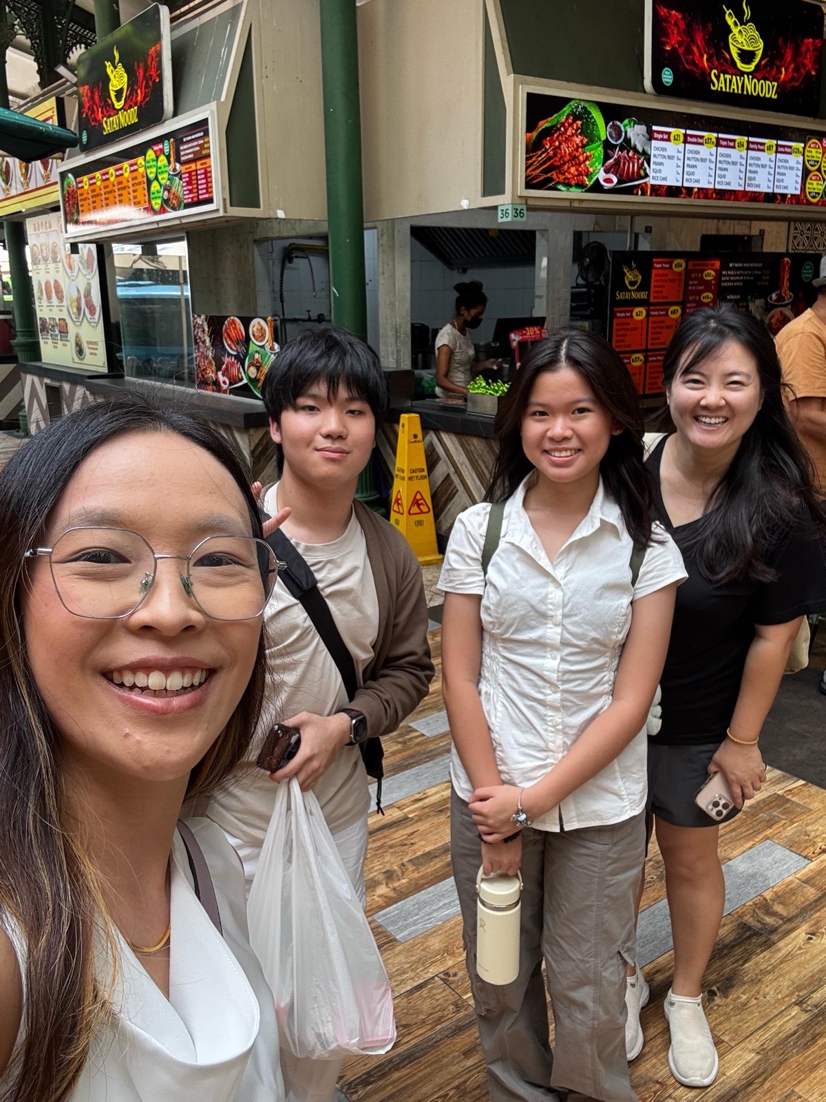 With Serena ASEAN Scholar and NTU undergraduate at Singapore hawker centre