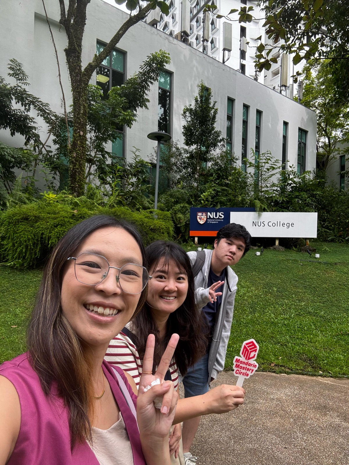 At NUS College with Serena and MMC student